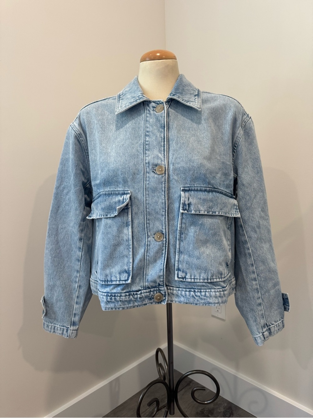 GAP Light Blue Denim Jacket with Flap Pockets